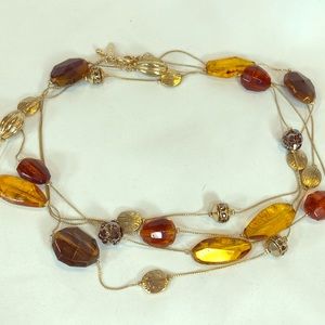 48” NY&CO bohemian summer bead necklace